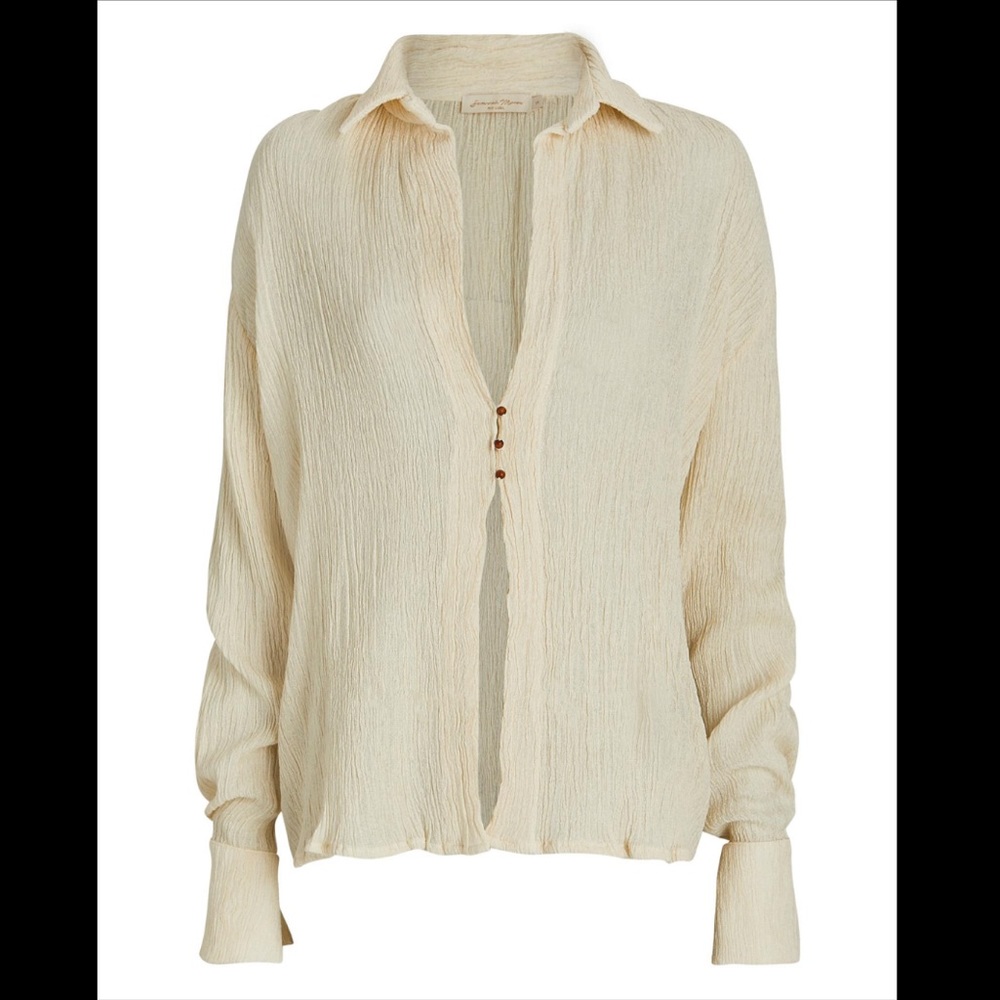 Savannah Morrow Avisa Silk-bamboo Button Down Shirt